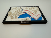 3D-Miniatur-F1-Rennstrecke: Singapur